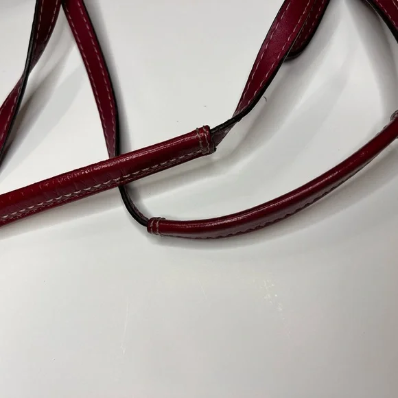 Coach red patent leather bright red tote purse OS - Picture 10 of 12